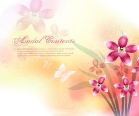 Dream orchid background vector