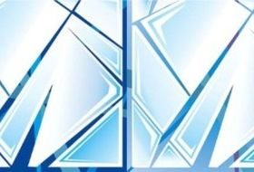 Funny broken glass background vector graphic