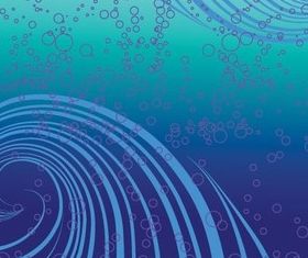 Blue whirlpool and bubble background vector graphics