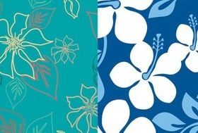 Flowers fresh and elegant plant background set vector