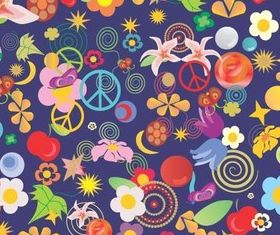 Abstract background lovely flowers vector