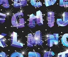 dynamic Alphabet vector graphics