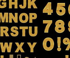 Diamond composed Alphabet and number vectors