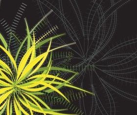 Green messy lines background vector