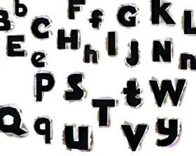 Hand tear effect Alphabet vector