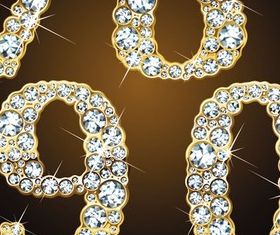 Cool number diamond vector