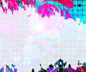 Floral Garbage bakcground vector