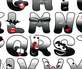 funny Alphabets vector