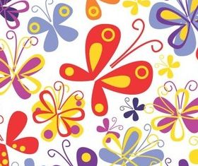 Colourful painted butterfly background vector design