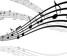 Dynamic music background shiny vector