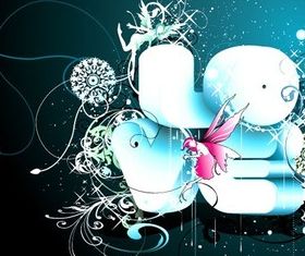 LOVE design elements vector