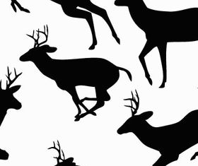 SikDeer silhouette vector