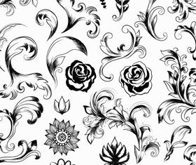 Ornate Floral Elements design vectors