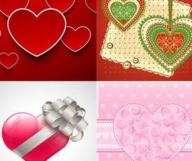 Hearts Backgrounds Set 2 Illustration vector