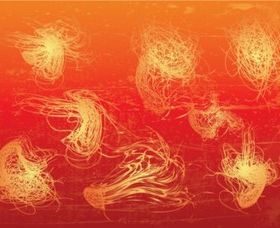 Fireballs background creative vector
