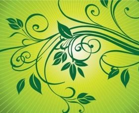 Fresh Nature Ornaments vector graphic