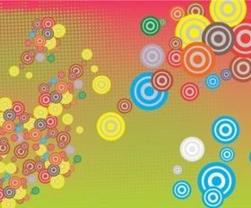 Colorful Circles Background vector material