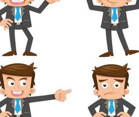 Funny Cartoon Business man vector