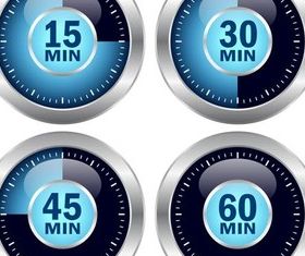 Color Round Timers vector