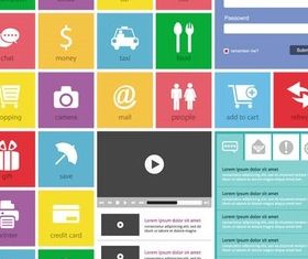 Flat Design Elements 7 Illustration vector