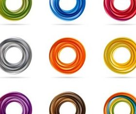 Round Colorful Elements vector