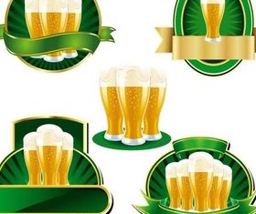 Beer Shiny Labels creative vector