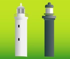 Lighthouses set vector