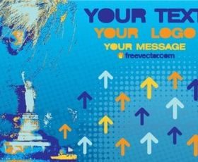 New York Grunge vector material