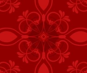 Red Flower Pattern shiny vector