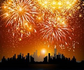 Backgrounds with Fireworks 2 vectors