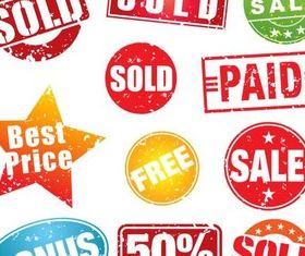 Colorful Trade Stamps vector