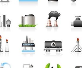 Oil Icons free vector design