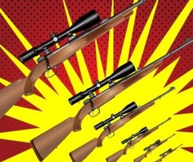 Hunting Rifle Graphics background vector