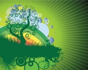 Paradise Scene background vector