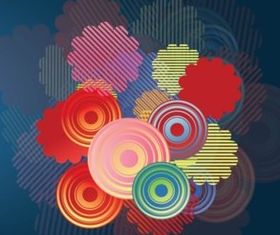 Free Circles Badges background vector material