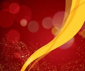 Red Background Yellow Ribbon vector set