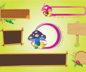 Nature Frames background vectors material