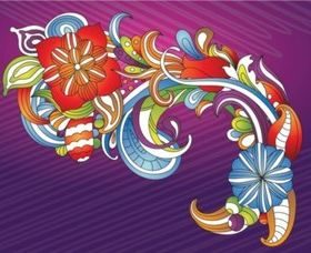 Beautiful Flowers Art Illustration vector