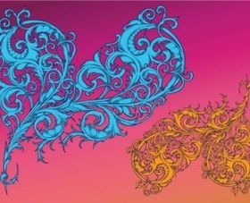 Antique Floral Shapes vector