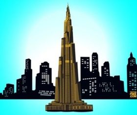 Downtown Dubai vector