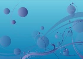 Flower Swirls Circles shiny vector