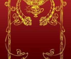 Antique Owl Decoration vector