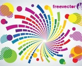 Circles Swirl background vector graphics