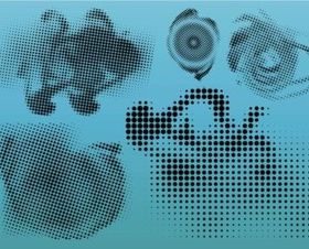 Halftone background vectors graphics