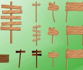 Wooden Post Signs design vectors