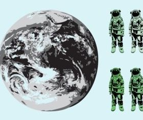 Astronauts vectors material