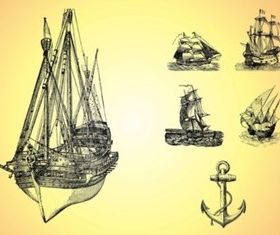 Marine Sketches vector