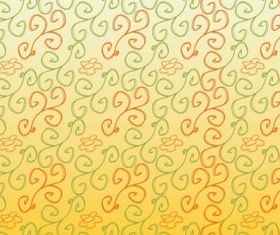 Hand Drawn Flower Scrolls Pattern vector