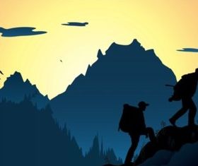 Mountaineering vector