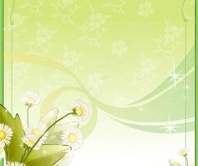Spring Flower Frame background shiny vector